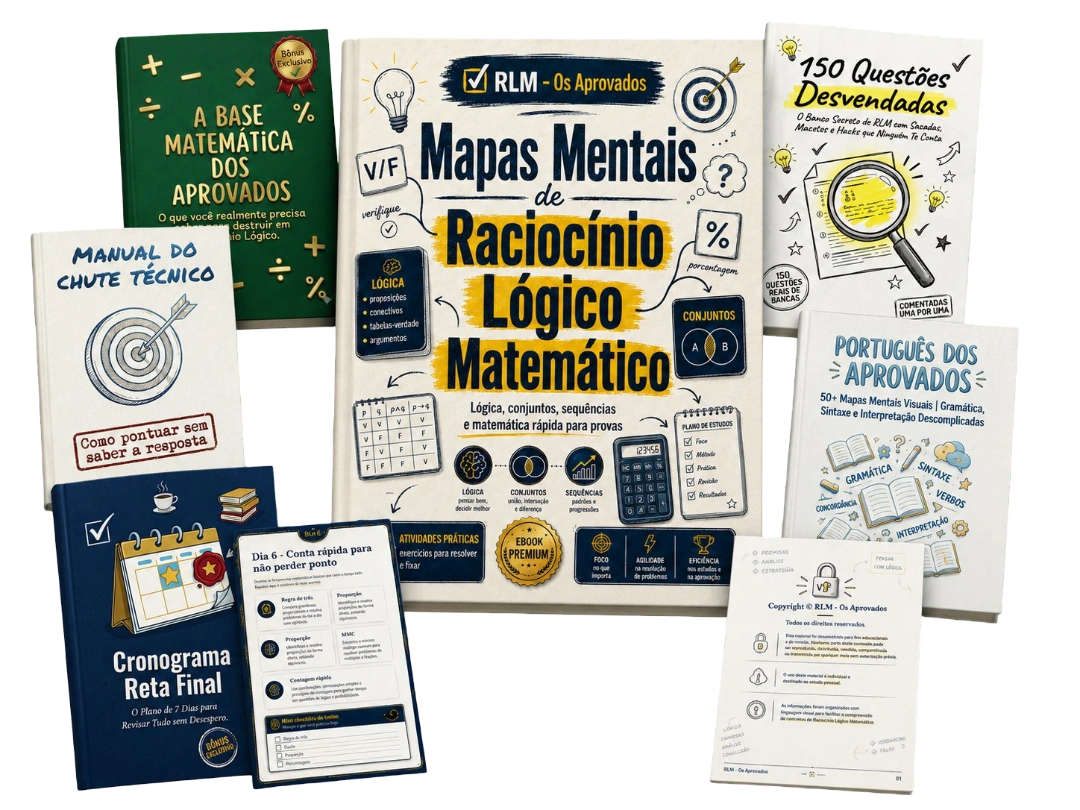 Mockup do pacote completo RLM - Os Aprovados