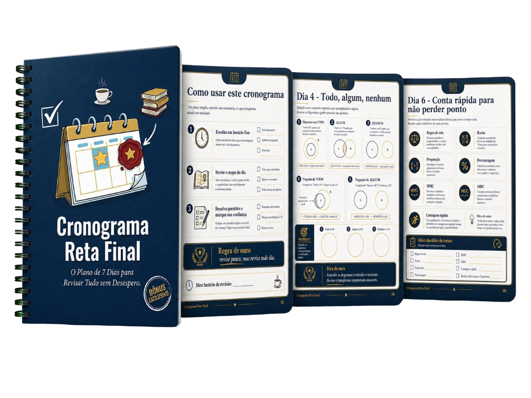 Mockup do bônus Cronograma Estratégico Reta Final