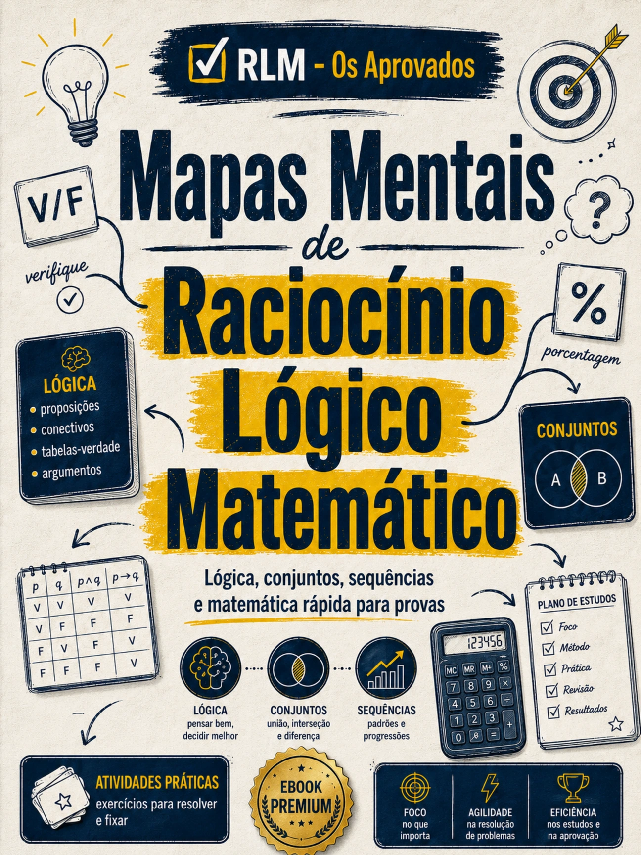 Capa do PDF 50 Mapas Mentais RLM - Os Aprovados